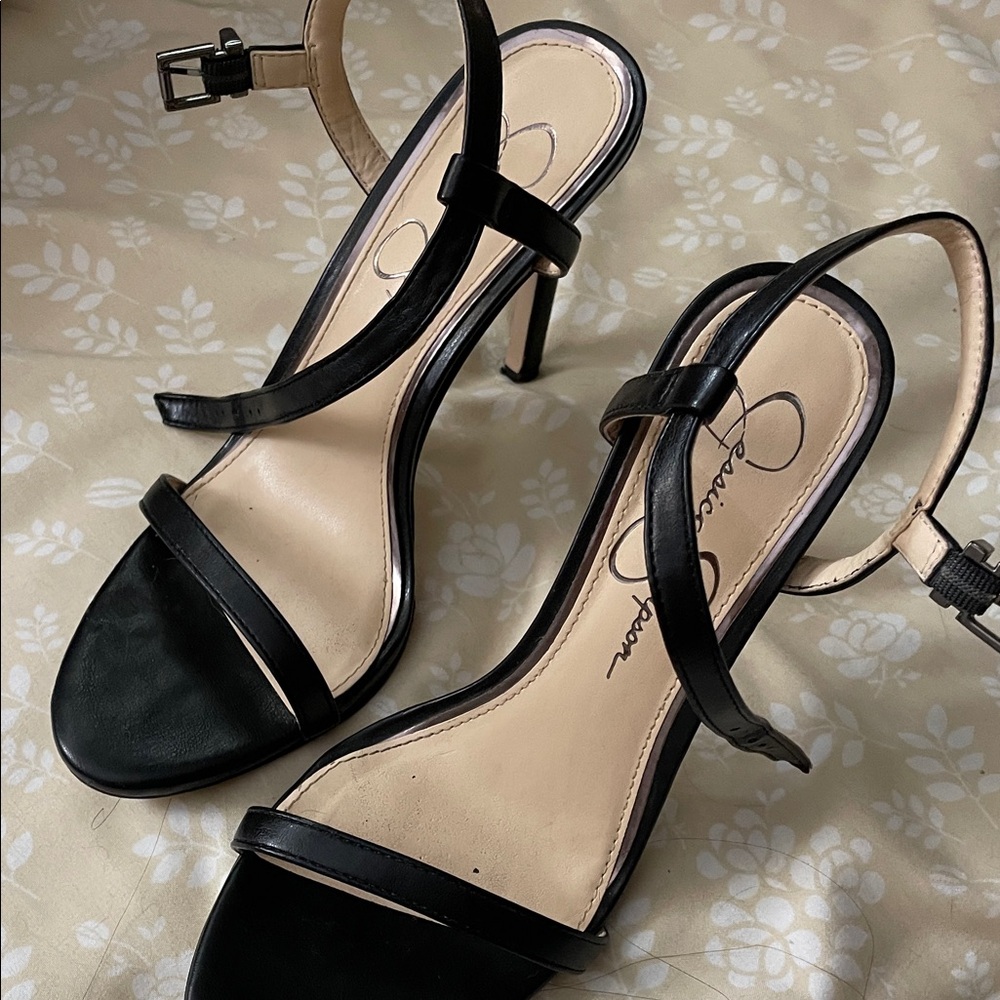 Jessica Simpson Black Strappy Heels